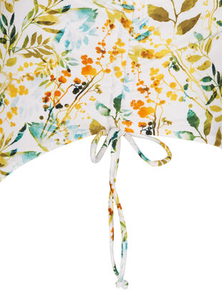 Printed bikini bottoms with a high waist, Small White Flower, Packshot image number 3