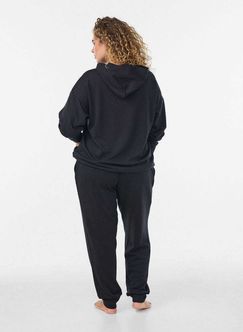 Jersey hoodie, Black, Model image number 2