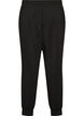 Jersey trousers with high waist and pockets, Black, Packshot image number 1