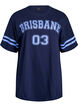 Sporty oversized college T-shirt, Blue, Packshot image number 0