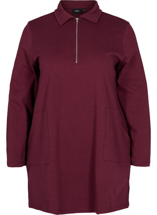 Cotton tunic with zip and pockets, Port Royal, Packshot image number 0