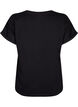 Organic cotton T-shirt with broderie anglaise, Black, Packshot image number 1