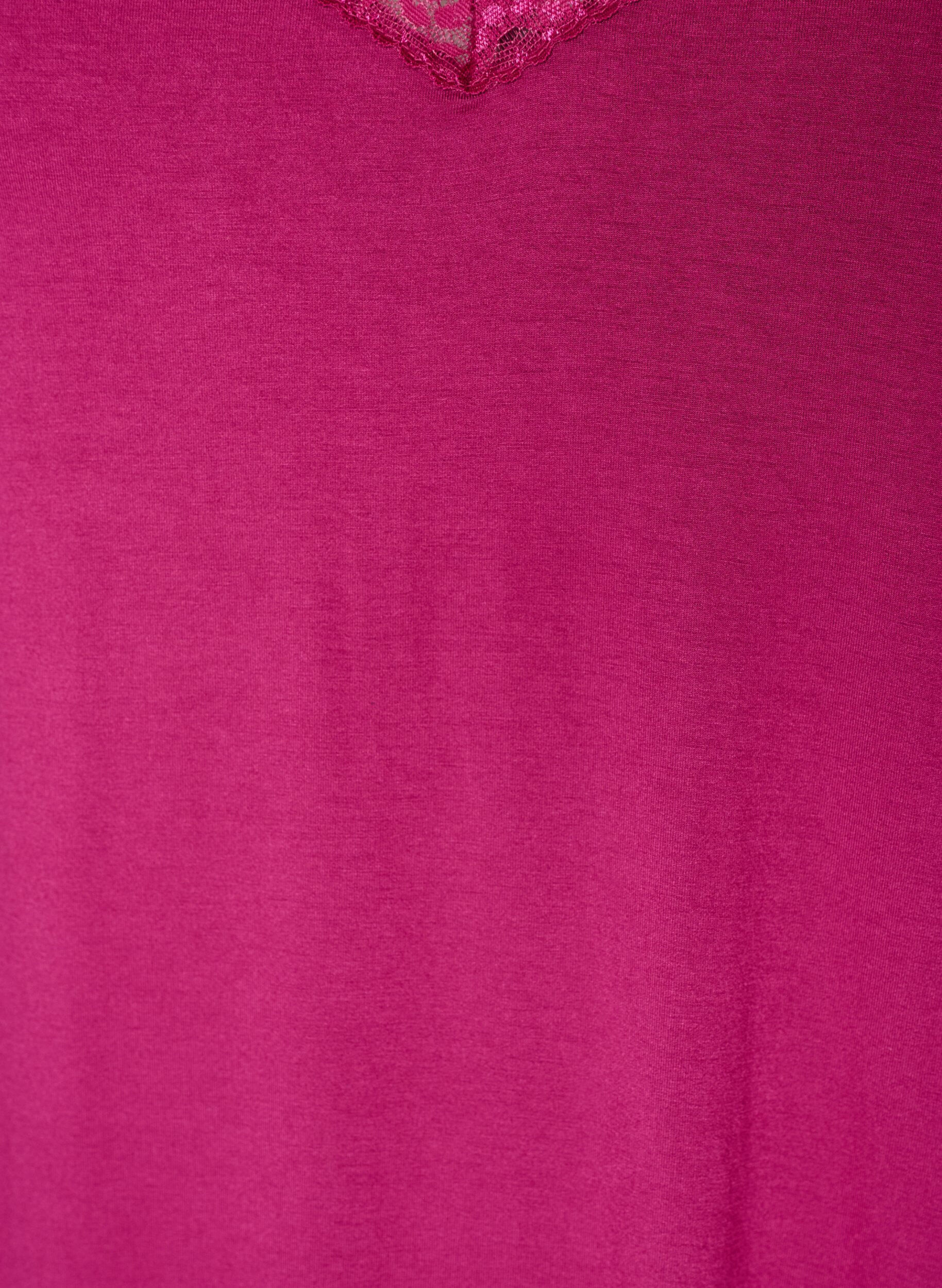 ZizzifashionViscose nightgown with lace and slits, Red, Packshot image number 2