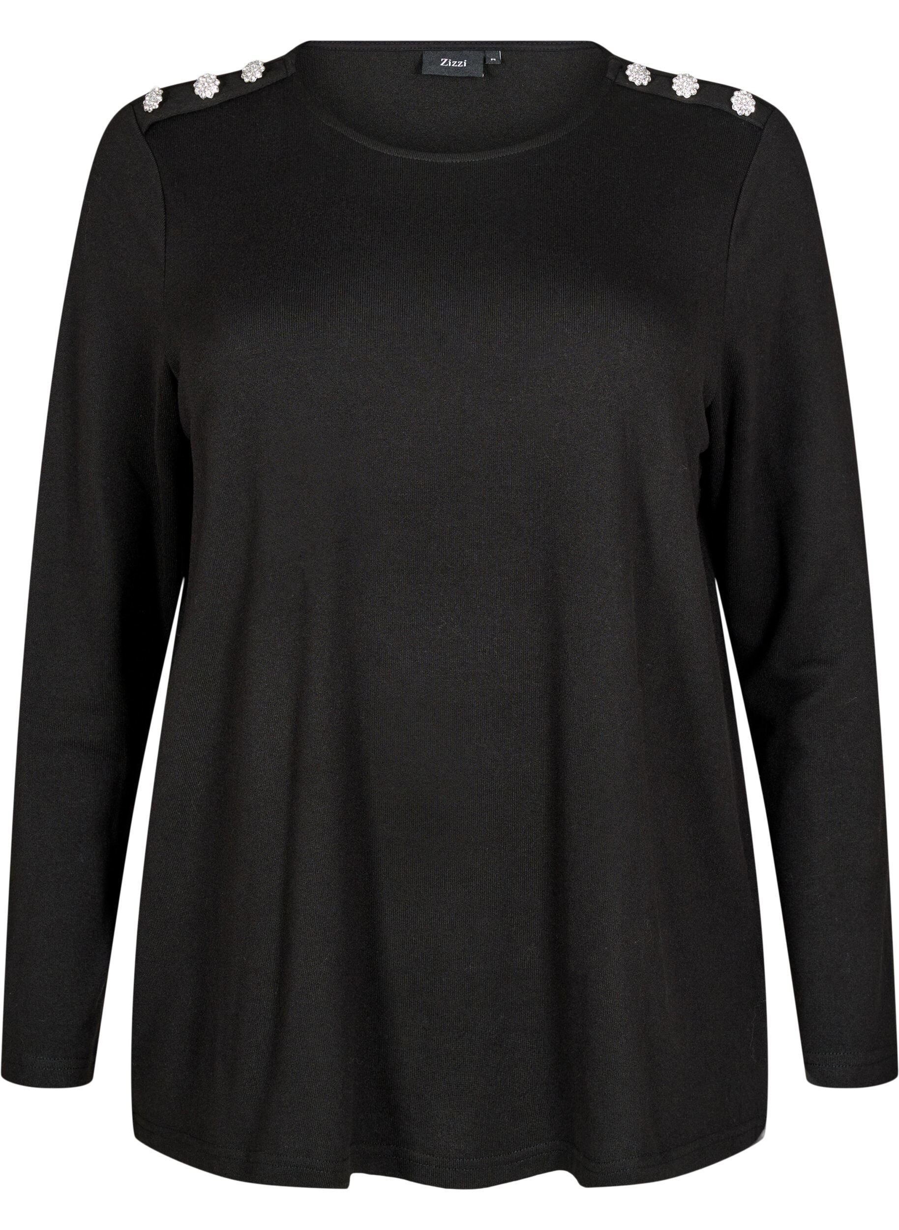 Blouse with decorative buttons