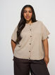 Knit cardigan with short sleeves, Beige, Model image number 0