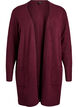 Ribbed Knit Cardigan with Pockets, Dark Bordeaux, Packshot image number 0