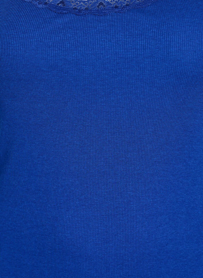Top with lace trim, Blue, Packshot image number 2