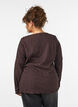 Jersey blouse with a wavy texture, Brown, Model image number 2