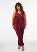 Loose velour trousers, Red, Model image number 1