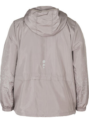 Sports jacket with hood and reflectors, Grey Silver, Packshot image number 1