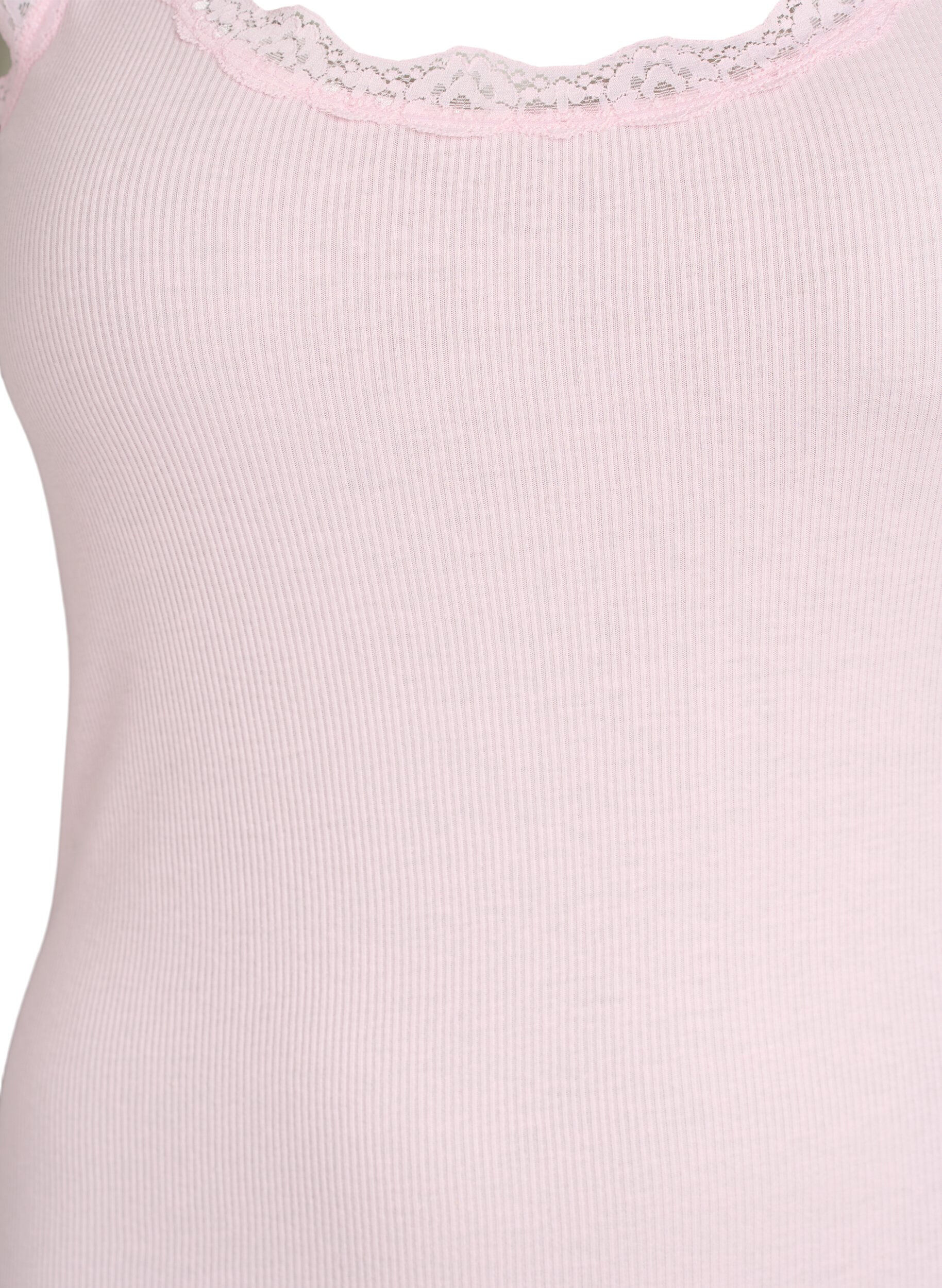 Zizzifashion Top with lace trim, Rose, Packshot image number 2