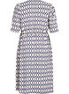 Midi dress with print and tie belt, Vanilla, Packshot image number 1