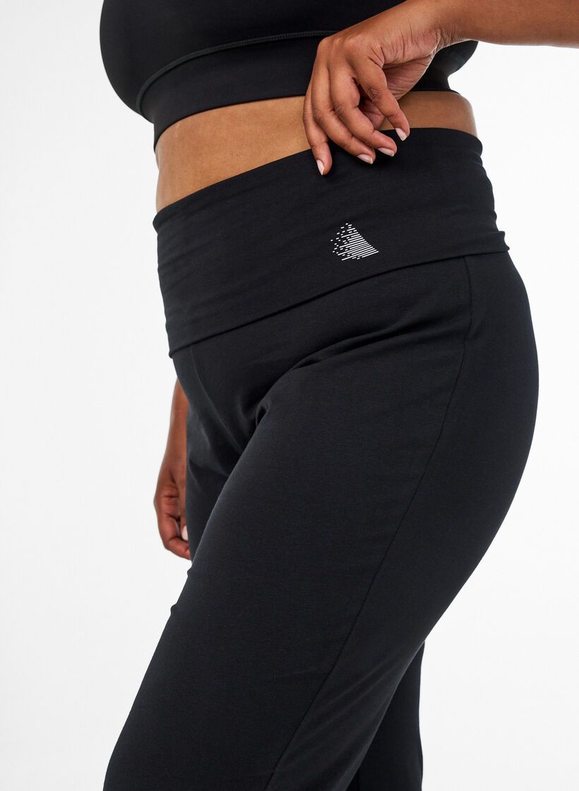 Sports trousers in cotton, Black, Model image number 4