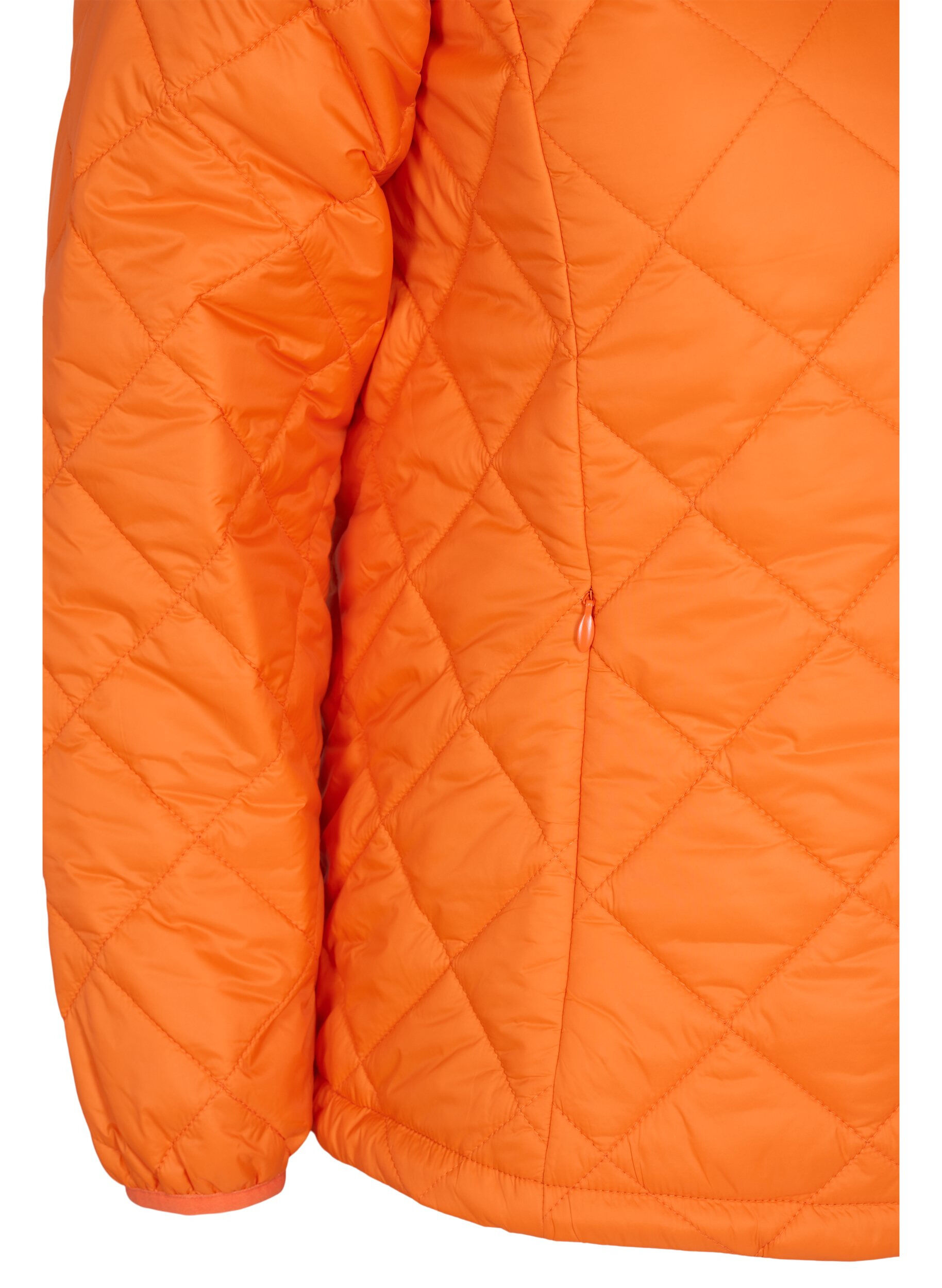 Zizzifashion Lightweight quilted jacket with zip and pockets, Mandarin Orange, Packshot image number 3