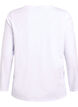 Basic jersey top with long sleeves, White, Packshot image number 1