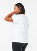 Solid-coloured workout T-shirt, White, Model image number 2