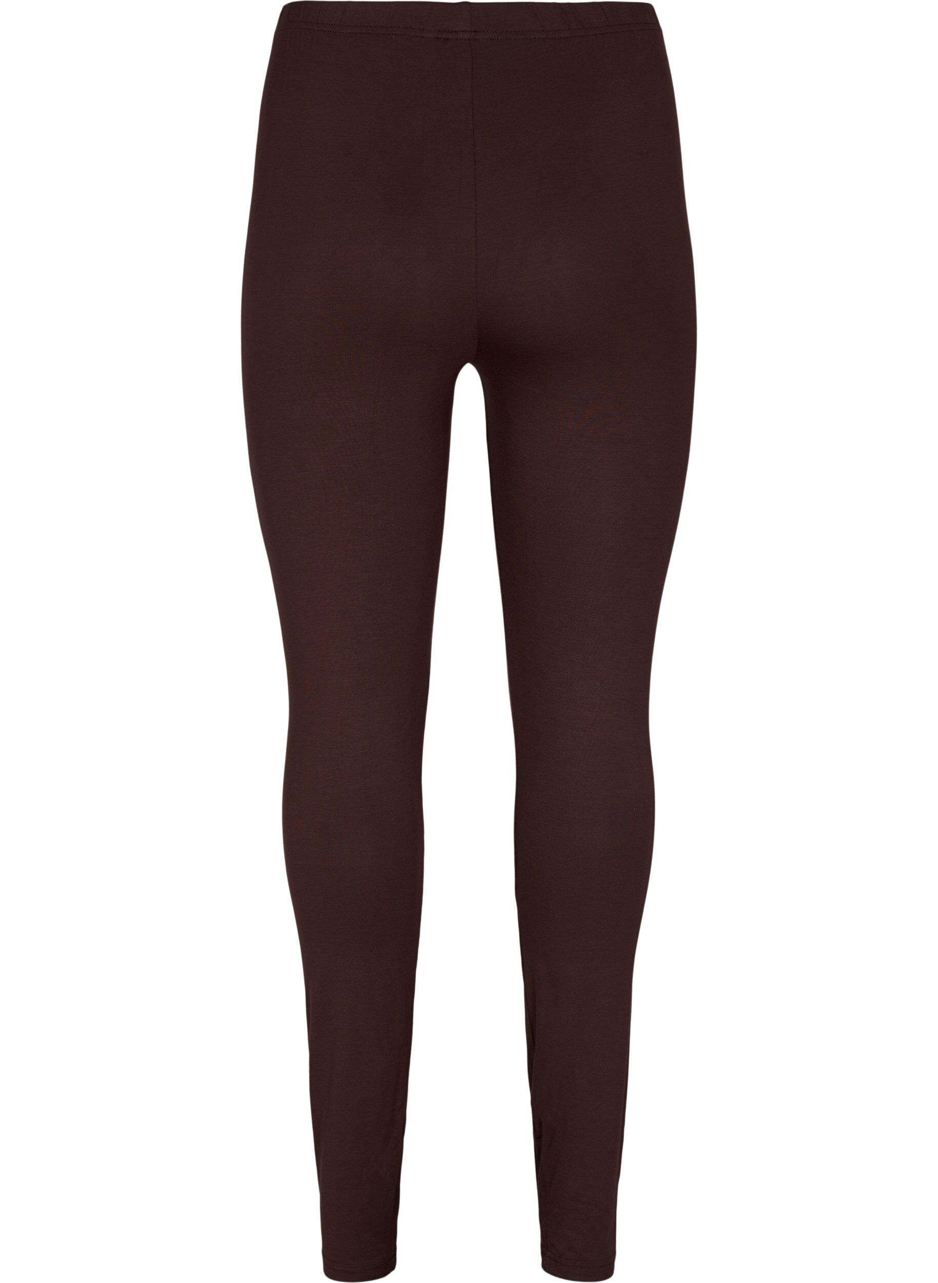 ZizzifashionBasic viscose leggings, Brown, Packshot image number 1