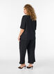 High-waisted culottes with an elasticated back, Black, Model image number 1