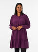 Short shirt dress with ruffle tier, Purple, Model image number 0
