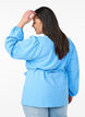 Long-sleeved wrap blouse with tie fastening, Light Blue, Model image number 2