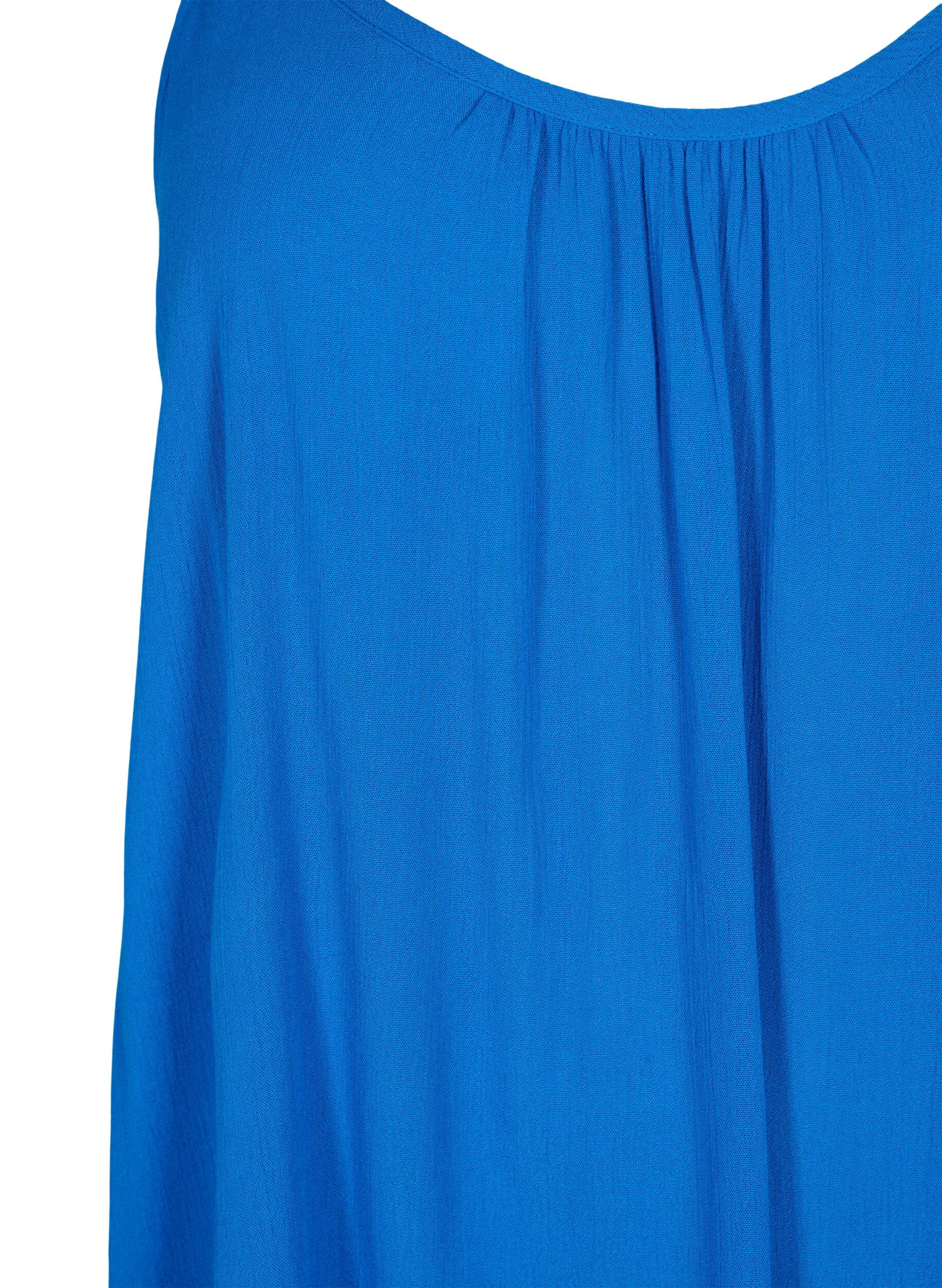 Zizzifashion Strap top in viscose, Blue, Packshot image number 2