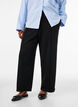 Loose jersey trousers with a high waist, Black, Model image number 2