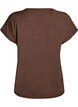 Solid-coloured workout T-shirt, Brown, Packshot image number 1
