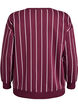 Striped sweatshirt with text print, Red, Packshot image number 1