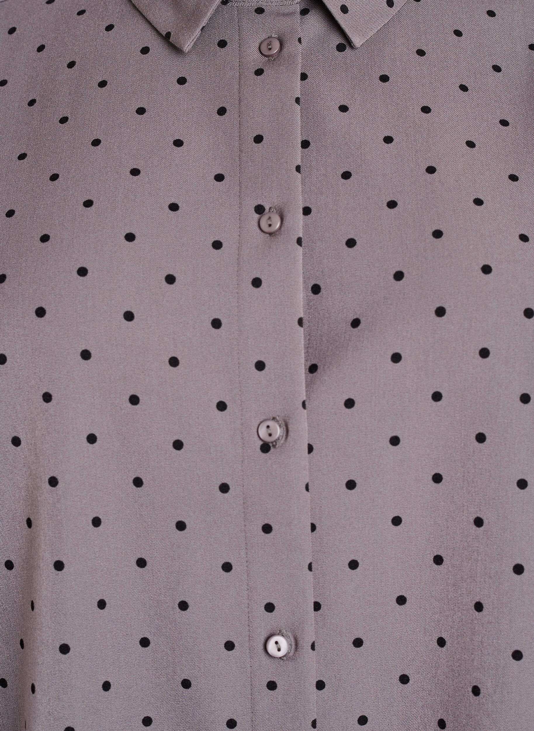 Zizzifashion Shirt with collar and dots, Grey, Packshot image number 2