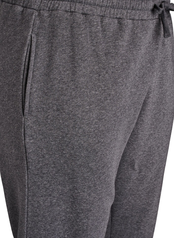 High-waisted sweatpants, Dark Grey, Packshot image number 2