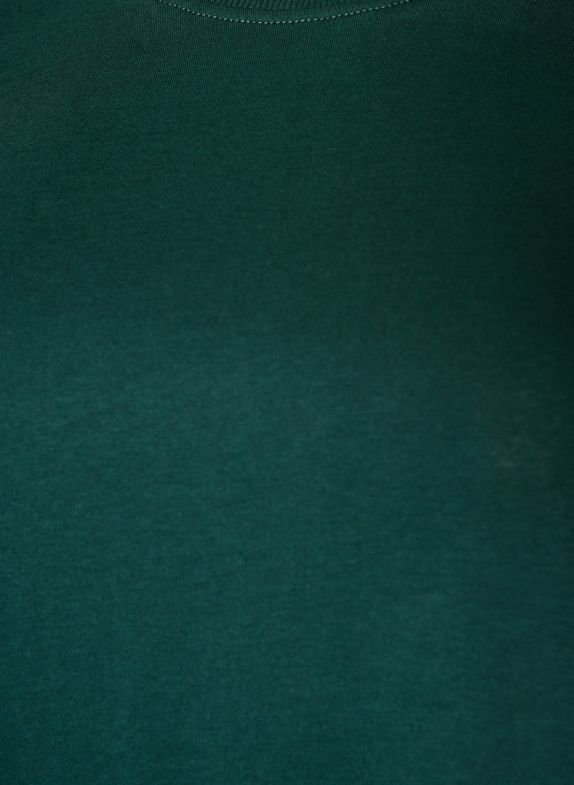 ZizzifashionBasic cotton T-shirt with round neck, Green, Packshot image number 2