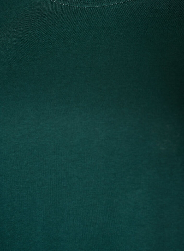 Basic cotton T-shirt with round neck, Green, Packshot image number 2