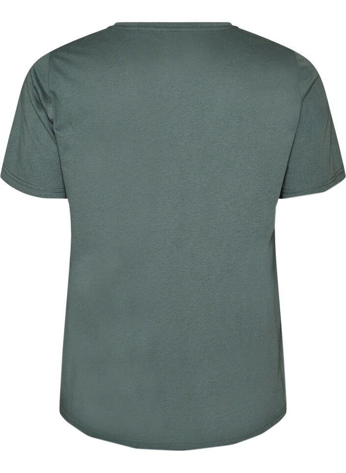 T-shirt with motif, Green, Packshot image number 1