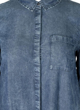 Long lyocell shirt, Dark blue denim, Packshot image number 2