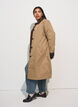 Mid-length jacket with corduroy collar, Beige, Model image number 2