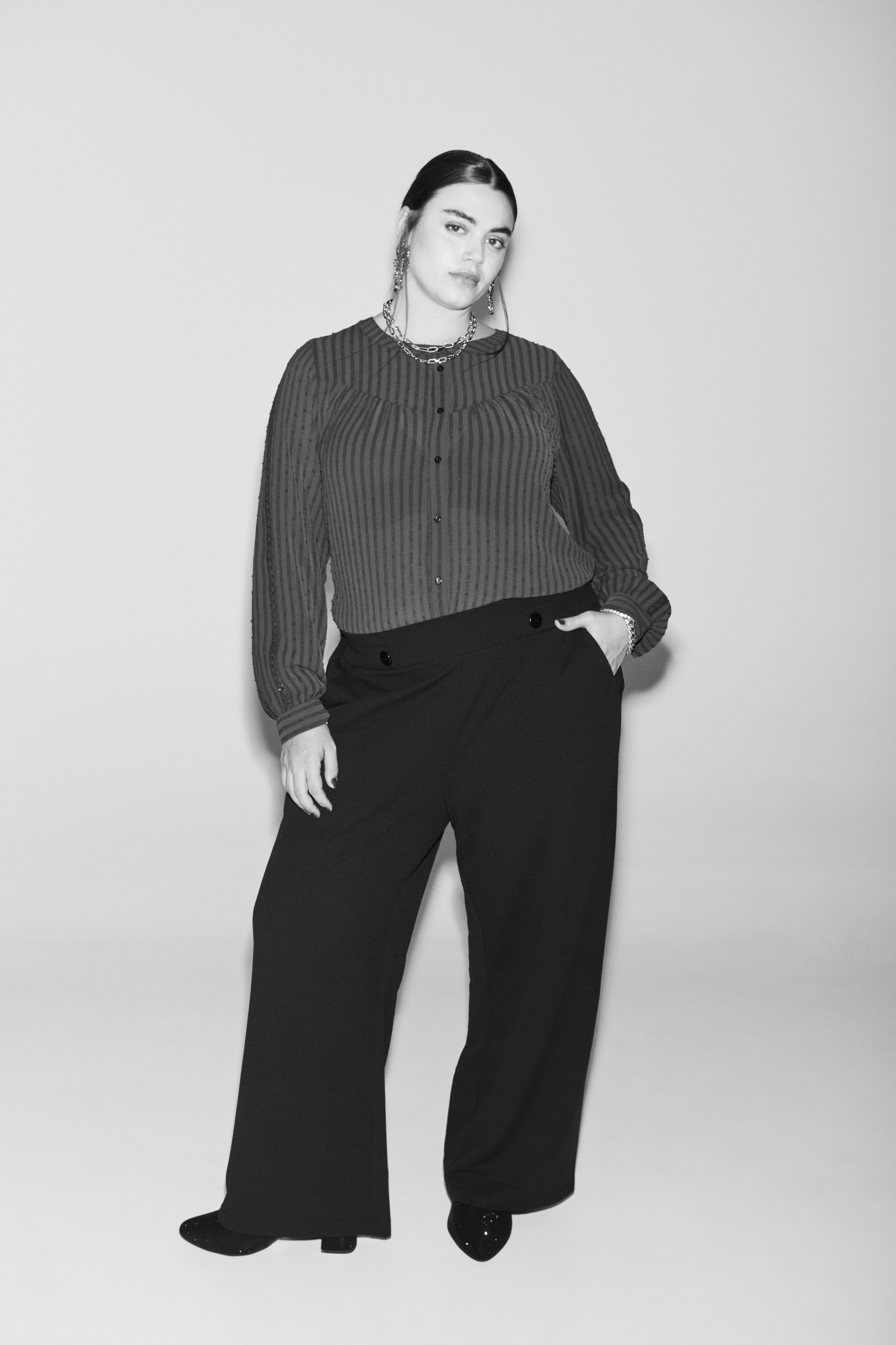 Shirt with embroidery details, , Model