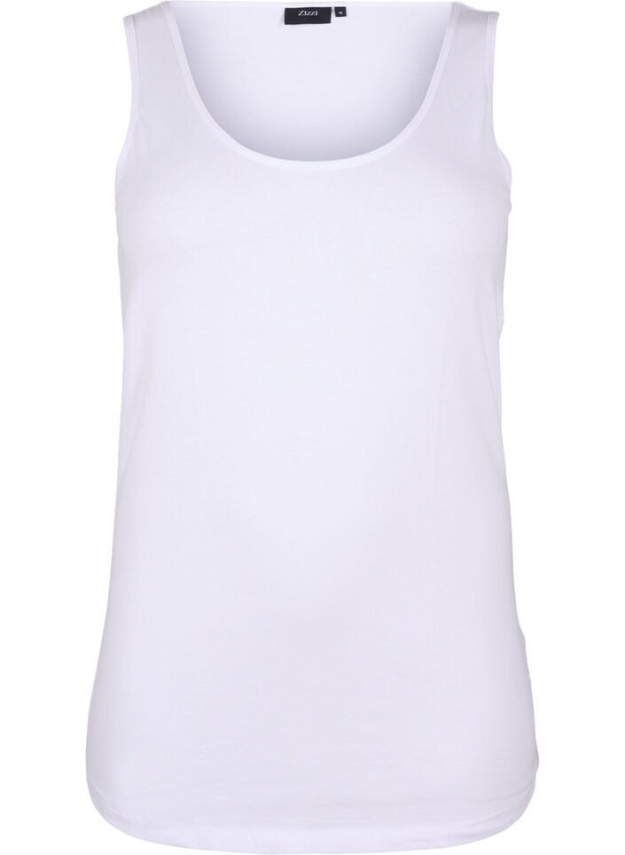 Cotton basic top, White, Packshot