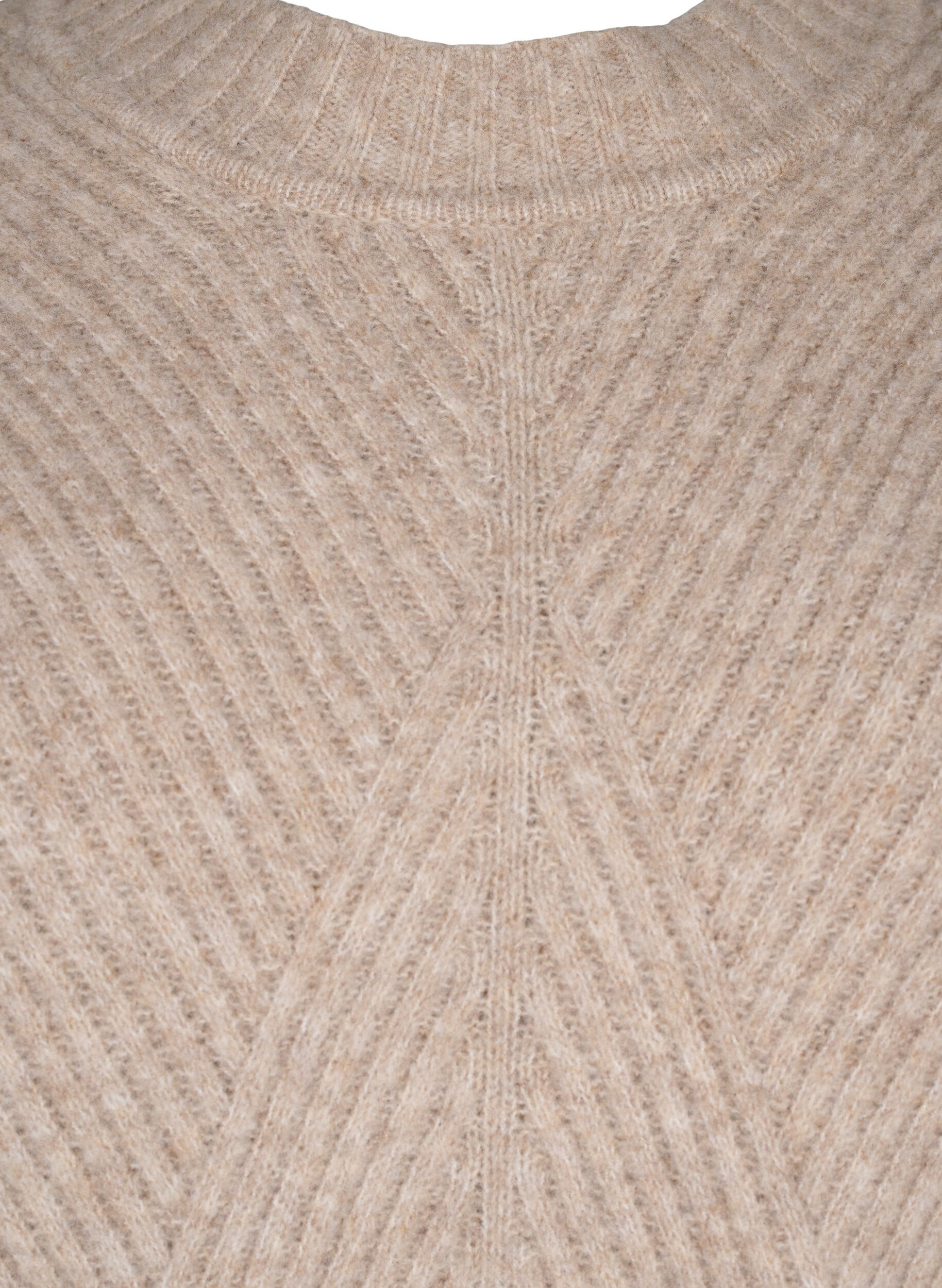 Zizzifashion Jumper with a striped pattern and long sleeves, Simply Taupe Mel., Packshot image number 2