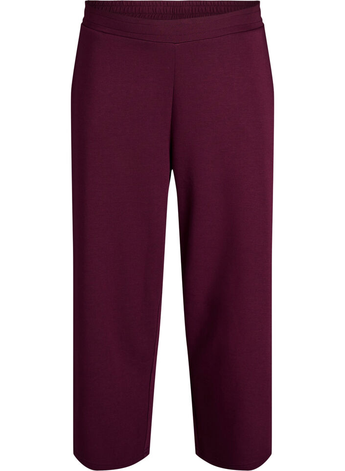 7/8 modal mix pants with pockets, Dark Bordeaux, Packshot image number 0