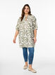 Viscose tunic with print, Oil Green Grap. AOP, Model image number 2