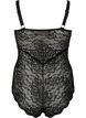 Lace bodystocking with v-neckline, Black, Packshot image number 1
