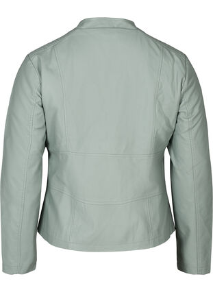 Faux leather jacket, Slate Gray, Packshot image number 1