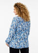 Long-sleeved blouse with print and V-neck, Vanilla, Model image number 2