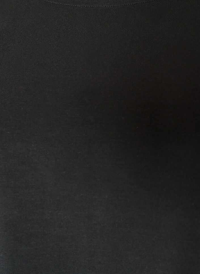 Blouse with mesh sleeves and lace trim, Black, Packshot image number 2