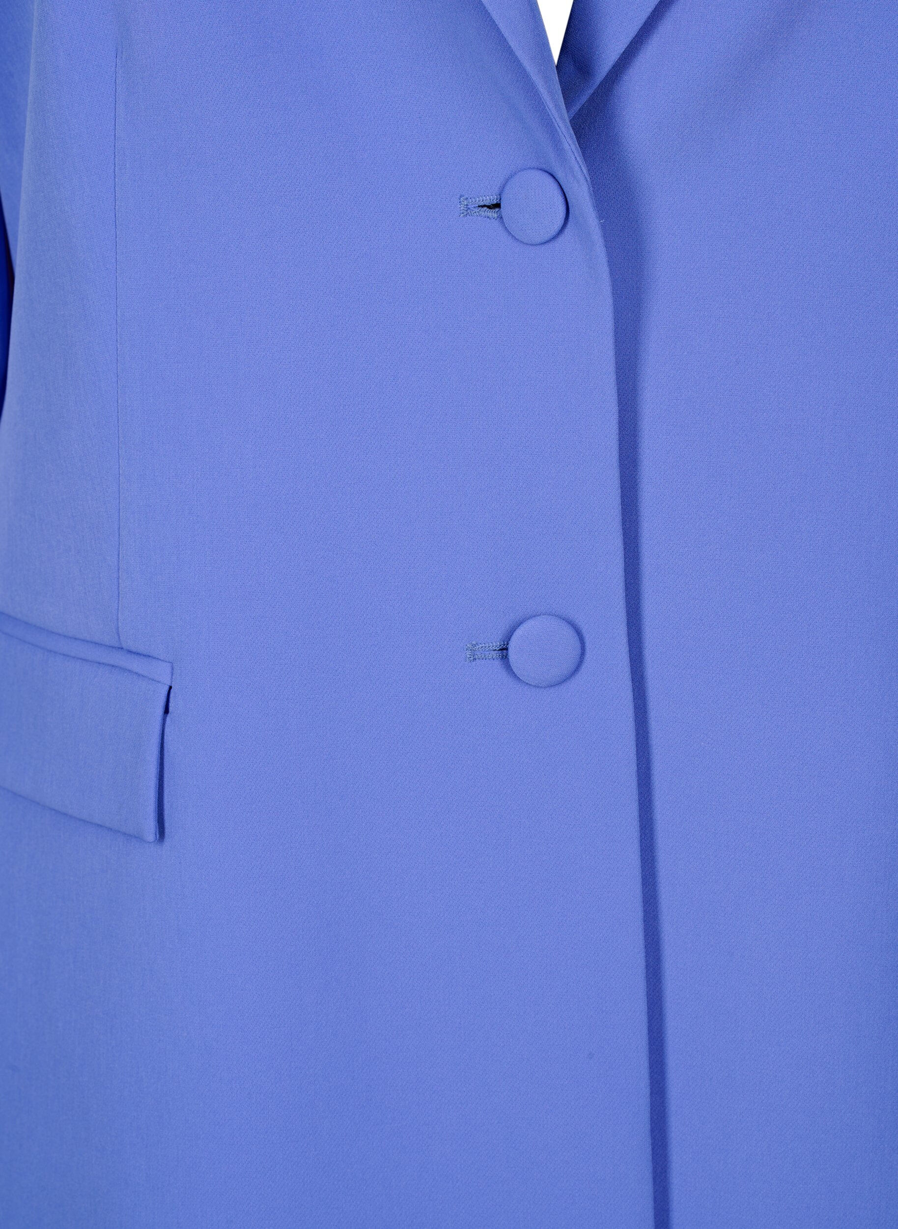 Zizzifashion Classic blazer with button fastening, Wedgewood, Packshot image number 2