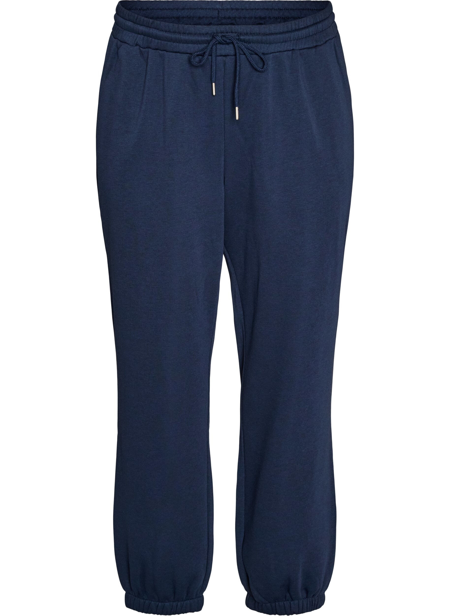 ZizzifashionHigh-waisted sweatpants with drawstring, Blue, Packshot image number 0