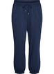 High-waisted sweatpants with drawstring, Blue, Packshot image number 0