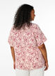 Short-sleeved blouse with round neck, Rose, Model image number 2
