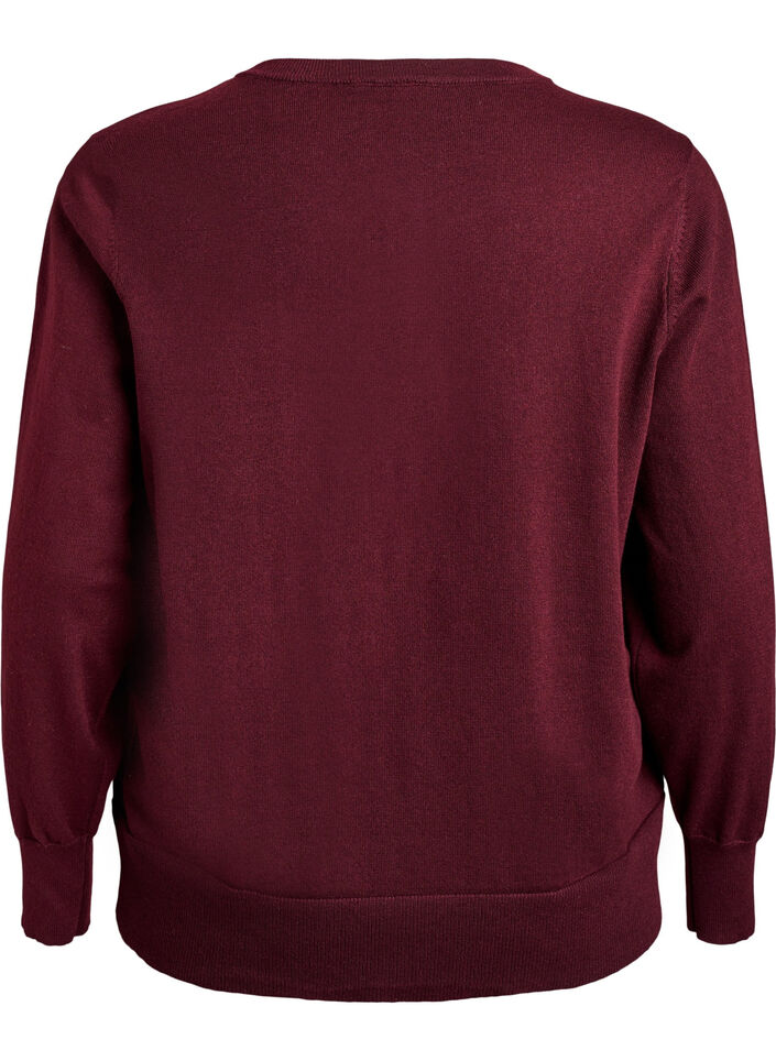 Fine-knit cardigan with round neck, Red, Packshot image number 1