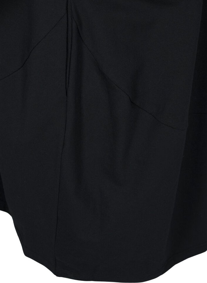 Cotton dress with balloon fit, Black, Packshot image number 4